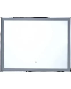 Discount Beliani Specchio da bagno con luce LED ARGENS 70 cm Argento