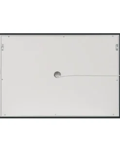 Beliani Specchio da bagno con luce LED EYRE 80 cm 60 cm Argento
