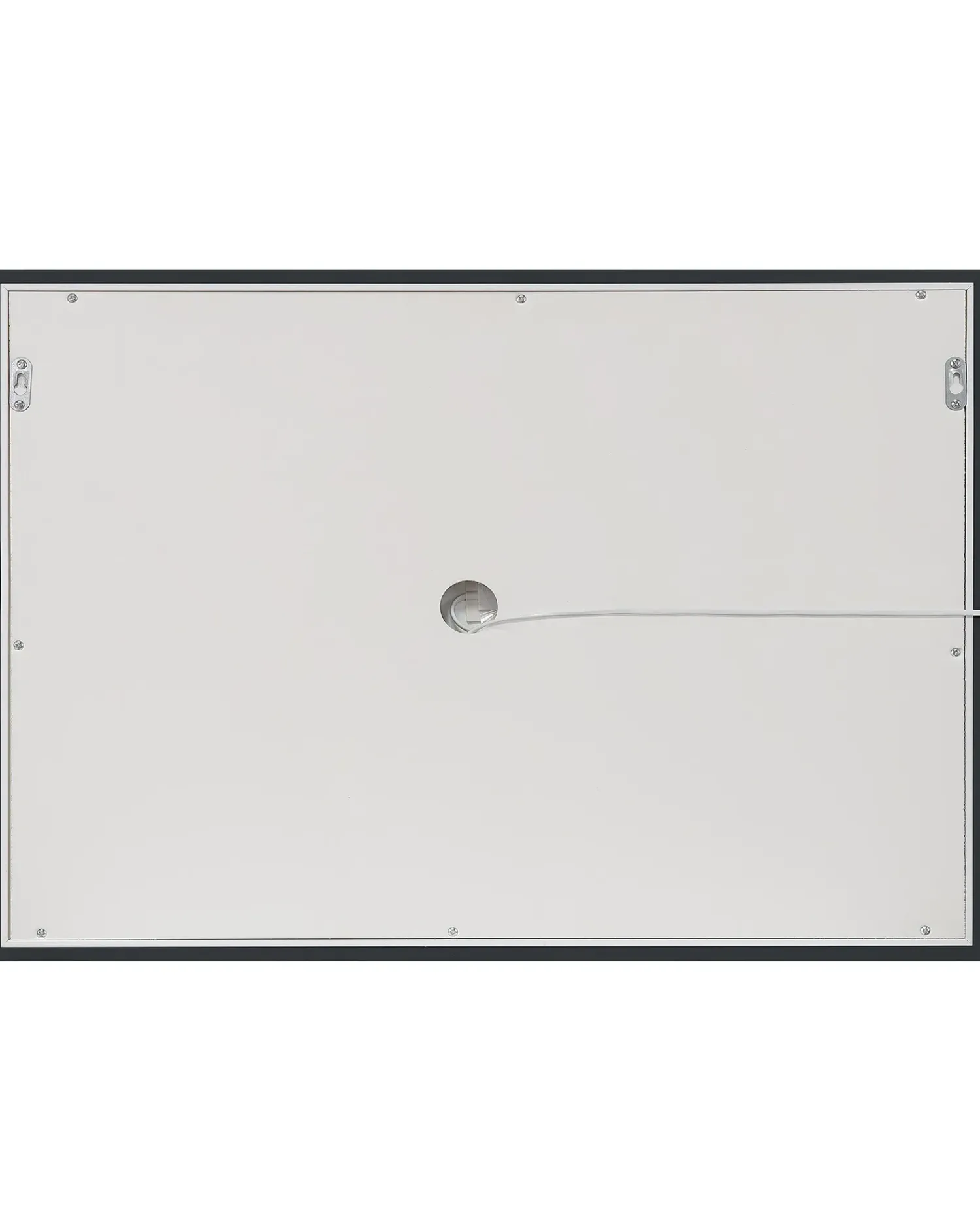 Beliani Specchio da bagno con luce LED EYRE 80 cm 60 cm Argento