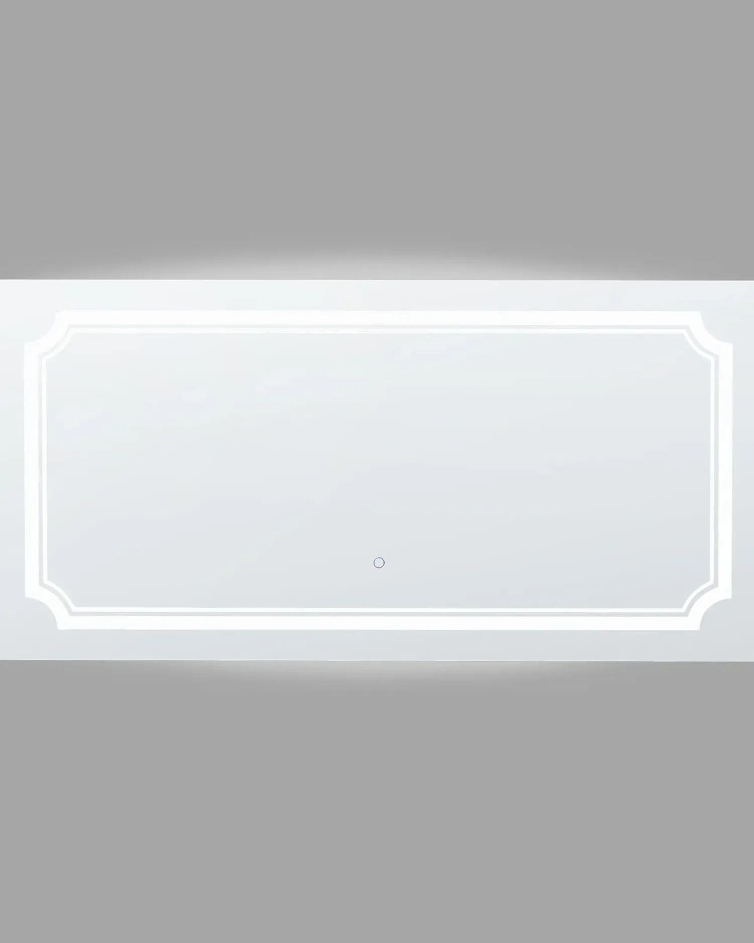 New Beliani Specchio da bagno con luce LED ARROMACHNES 120 cm 60 cm Argento