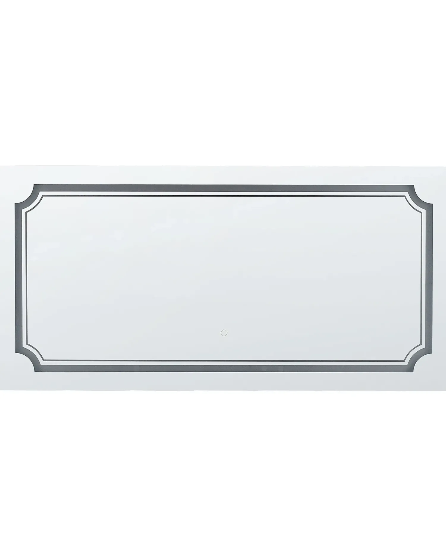 New Beliani Specchio da bagno con luce LED ARROMACHNES 120 cm 60 cm Argento