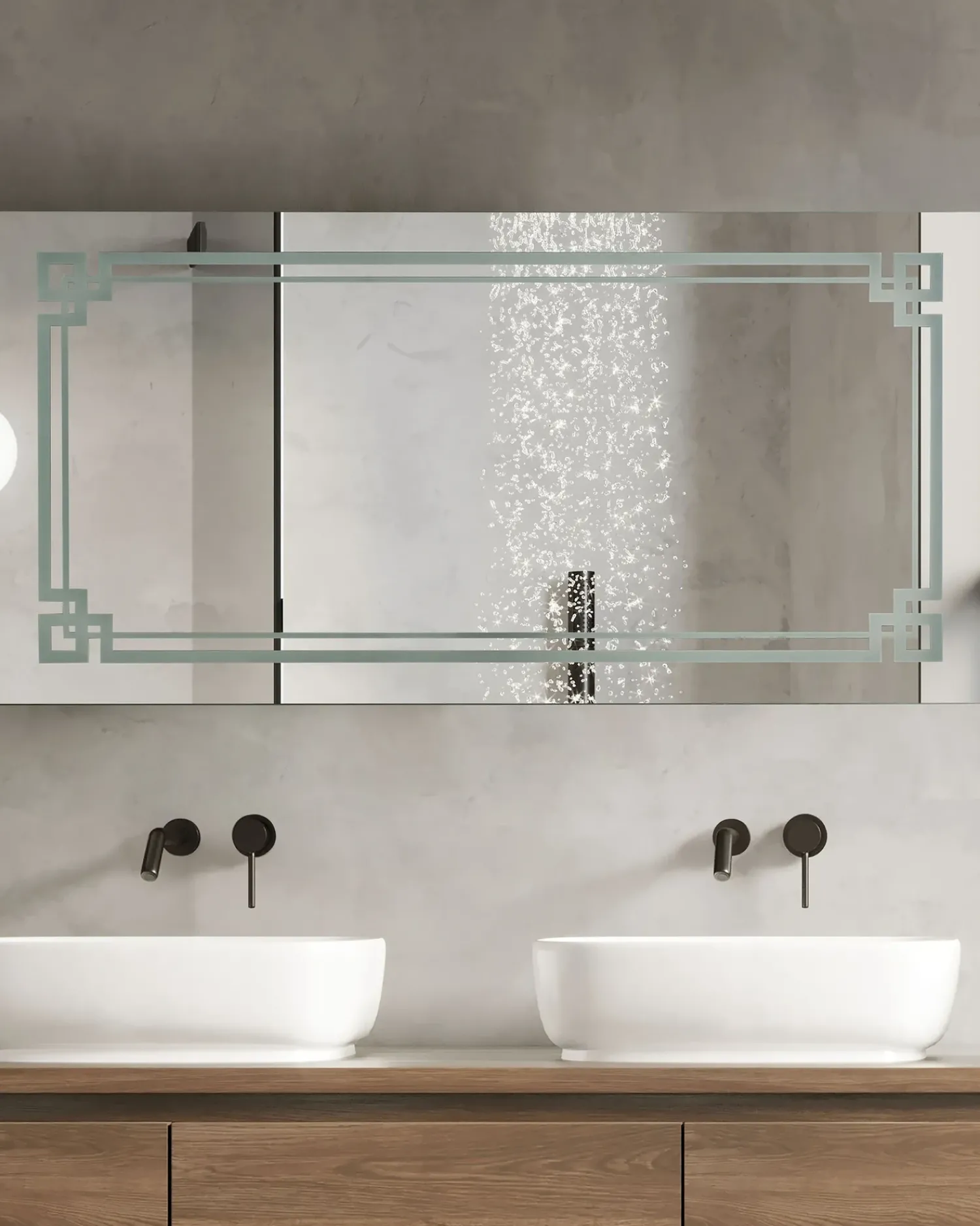 Online Beliani Specchio da bagno con luce LED AVRANCHES 120 cm 60 cm Argento