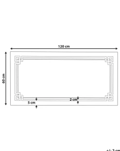 Online Beliani Specchio da bagno con luce LED AVRANCHES 120 cm 60 cm Argento