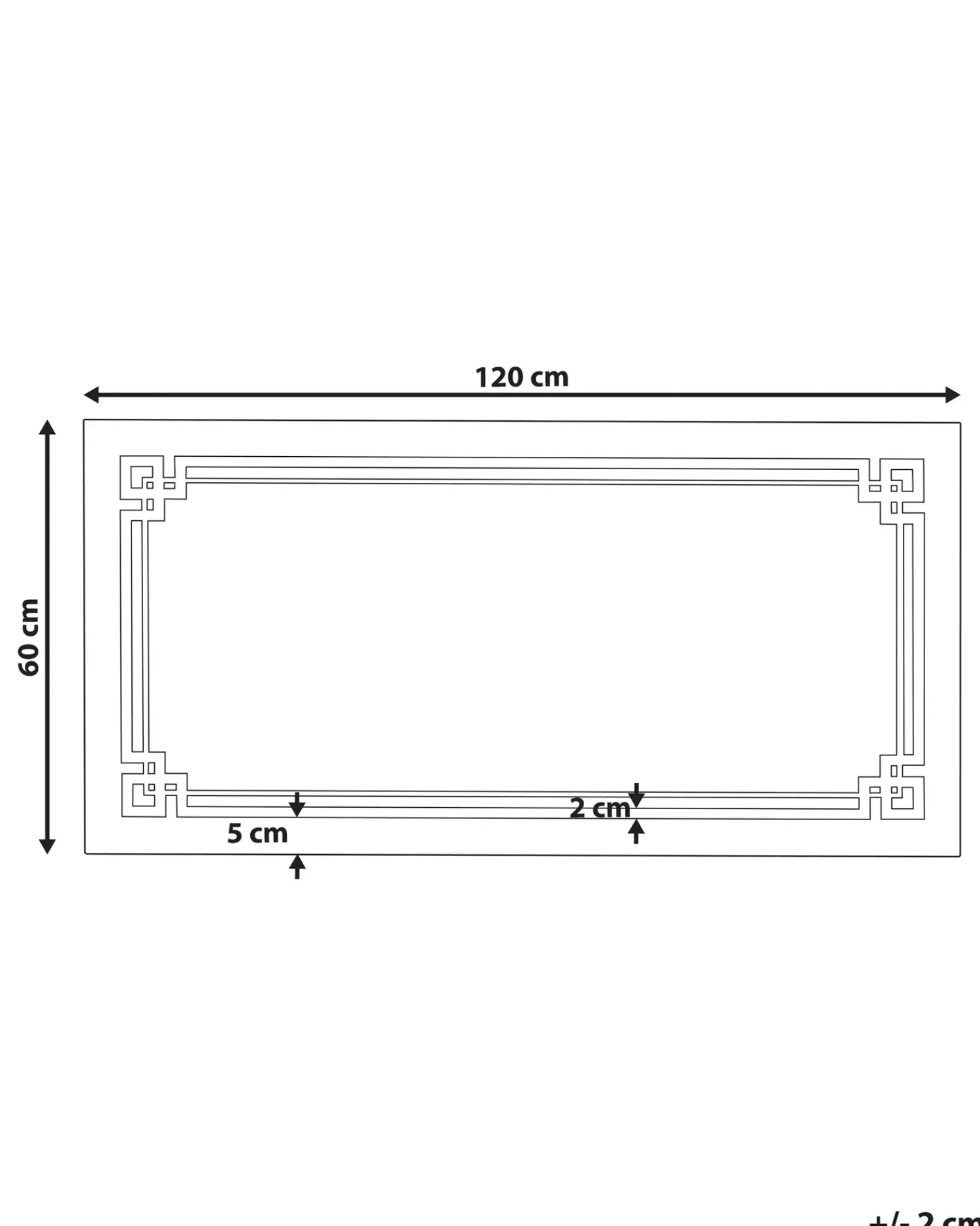 Online Beliani Specchio da bagno con luce LED AVRANCHES 120 cm 60 cm Argento