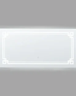 Online Beliani Specchio da bagno con luce LED AVRANCHES 120 cm 60 cm Argento