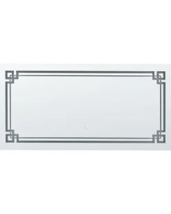 Online Beliani Specchio da bagno con luce LED AVRANCHES 120 cm 60 cm Argento