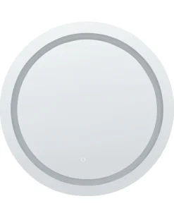 Online Beliani Specchio da bagno con luce LED COURSEULLES 79 cm 79 cm Argento