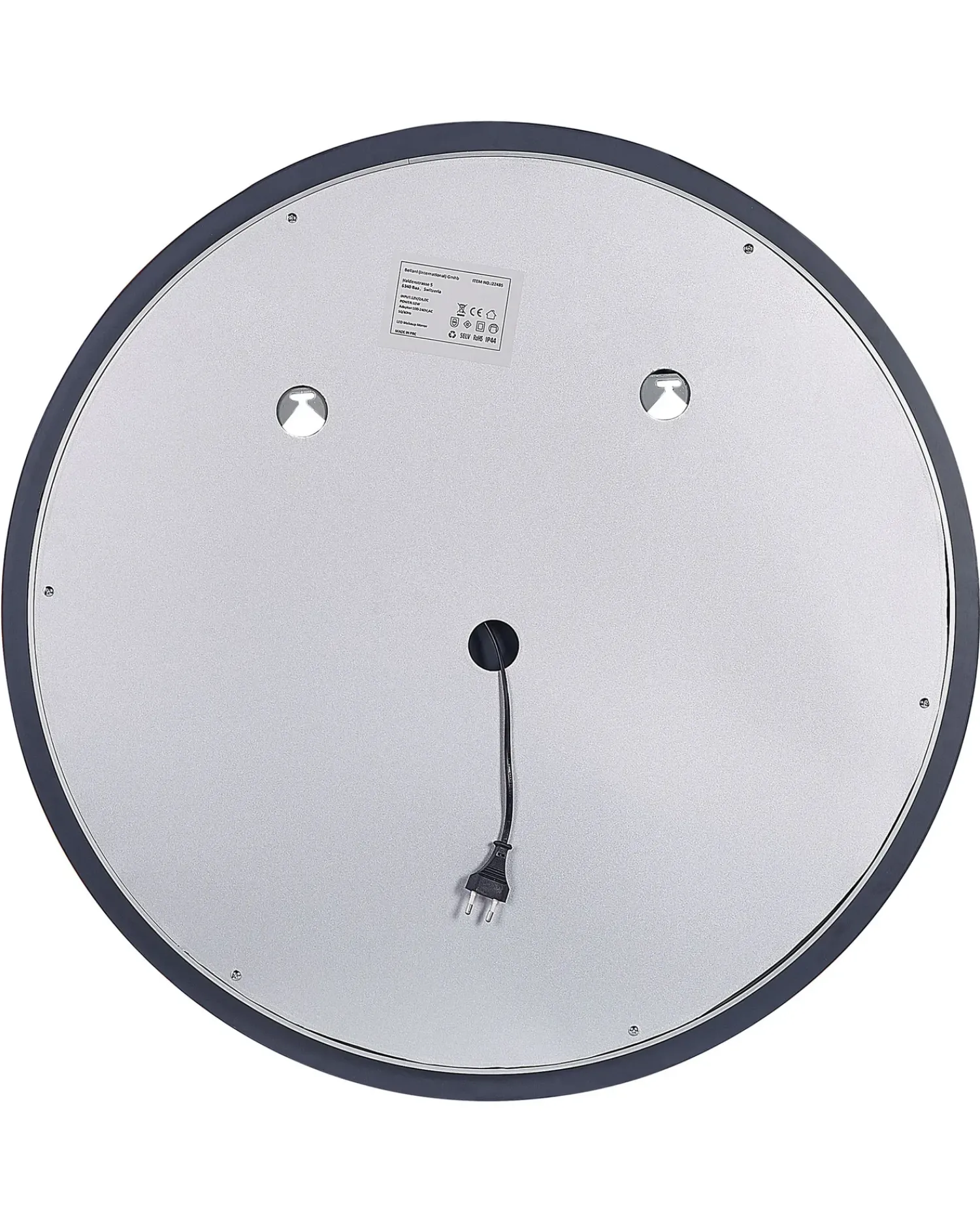 Online Beliani Specchio da bagno con luce LED COURSEULLES 79 cm 79 cm Argento