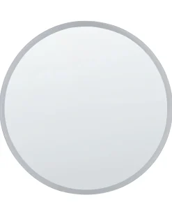 Beliani Specchio da bagno con luce LED DEAUVILLE 79 cm 79 cm Argento