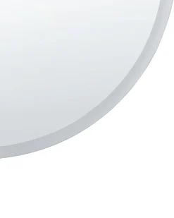 Beliani Specchio da bagno con luce LED DEAUVILLE 79 cm 79 cm Argento