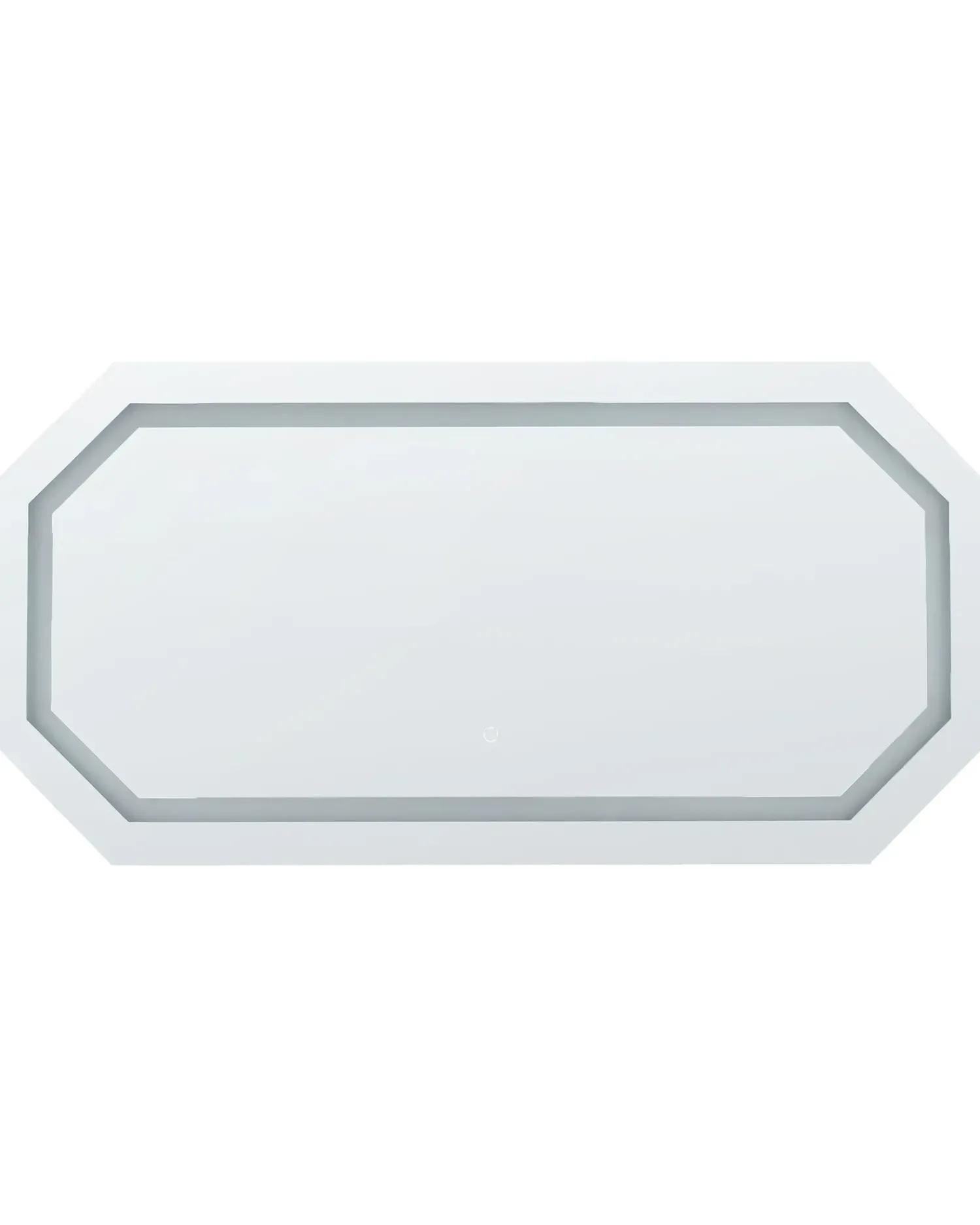 Online Beliani Specchio da bagno con luce LED LOCMARIAQUER 120 cm 60 cm Argento