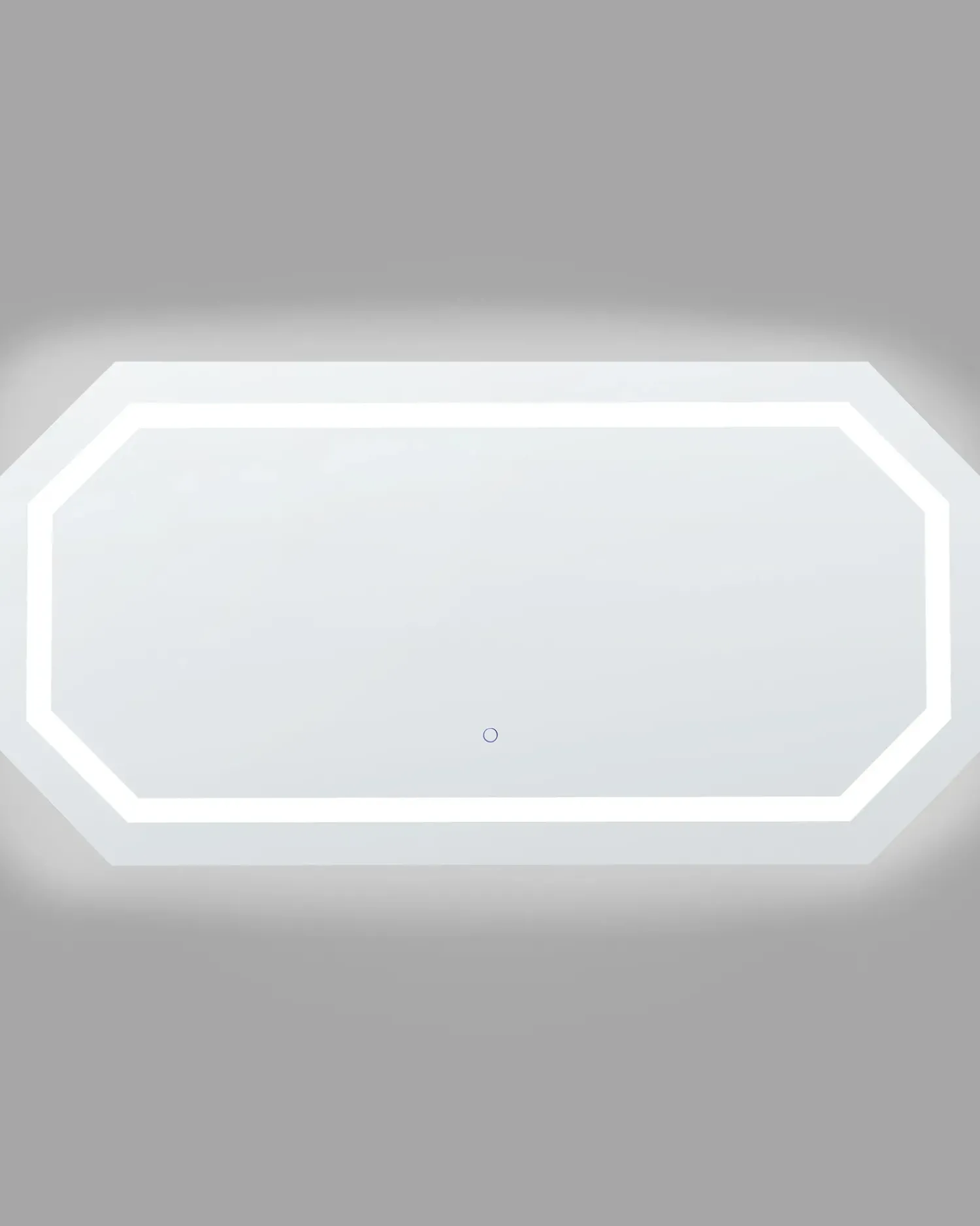 Online Beliani Specchio da bagno con luce LED LOCMARIAQUER 120 cm 60 cm Argento
