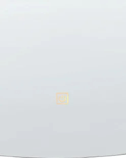 Hot Beliani Specchio da bagno con luce LED BERGERAC 58 cm 78 cm Argento