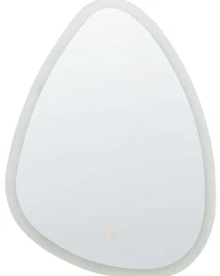 Hot Beliani Specchio da bagno con luce LED BETHUNE 58 cm 78 cm Argento