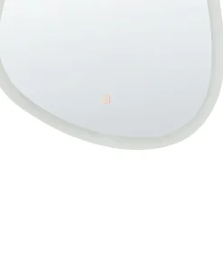 Hot Beliani Specchio da bagno con luce LED BETHUNE 58 cm 78 cm Argento
