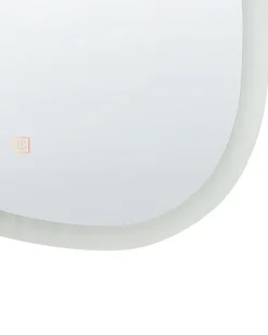 Hot Beliani Specchio da bagno con luce LED BETHUNE 58 cm 78 cm Argento