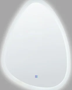 Hot Beliani Specchio da bagno con luce LED BETHUNE 58 cm 78 cm Argento