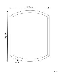 Online Beliani Specchio da bagno con luce LED BEZIERS 60 cm 78 cm Argento