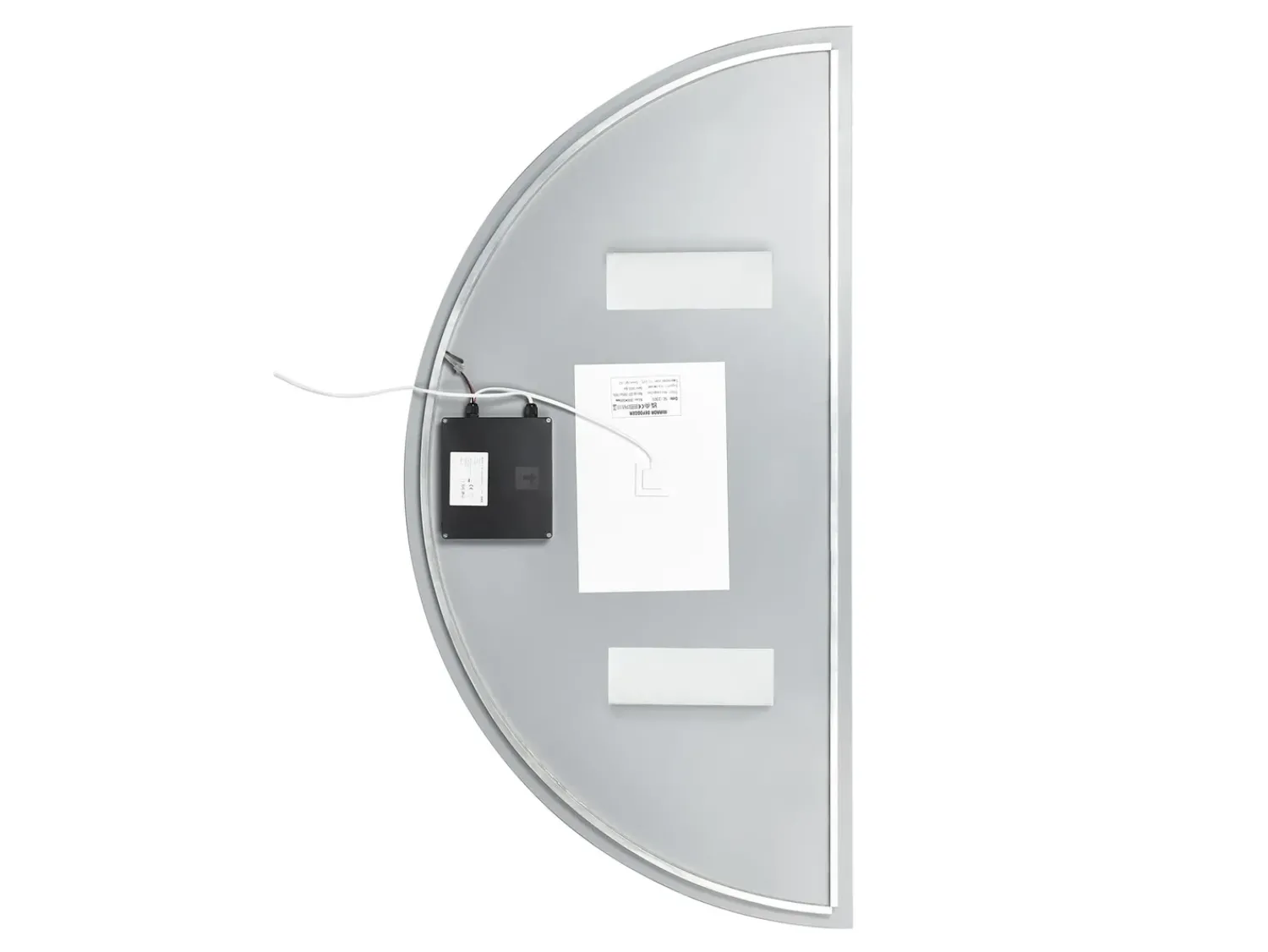 Online Beliani Specchio da bagno con luce LED LOUE 50 cm Argento