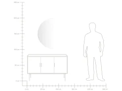 Online Beliani Specchio da bagno con luce LED LOUE 50 cm Argento