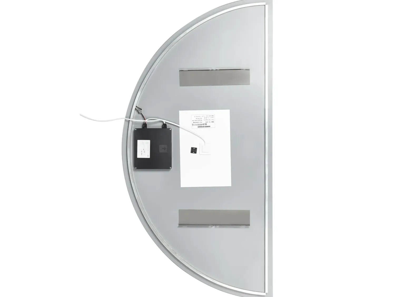 Discount Beliani Specchio da bagno con luce LED LOUE 60 cm Argento