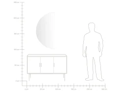 Discount Beliani Specchio da bagno con luce LED LOUE 60 cm Argento