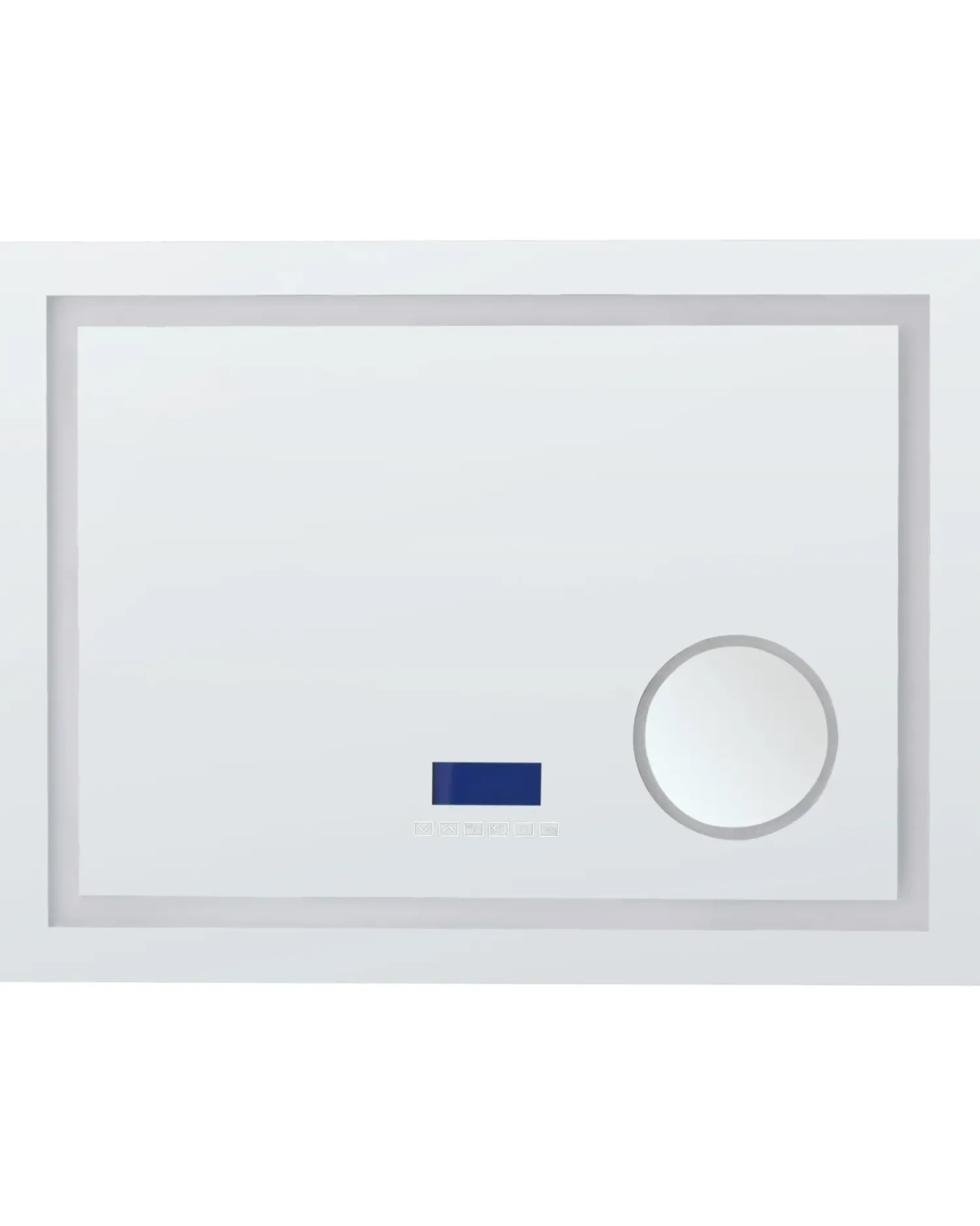 Beliani Specchio da bagno con luce LED THAIX 80 cm 60 cm Argento
