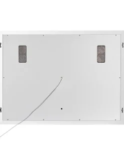 Outlet Beliani Specchio da bagno con luce LED MONTARON 80 cm 60 cm Argento