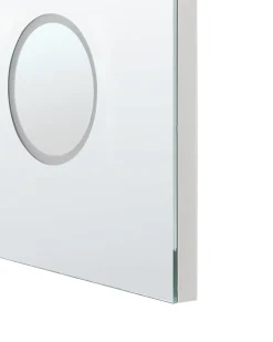 Outlet Beliani Specchio da bagno con luce LED MONTARON 80 cm 60 cm Argento