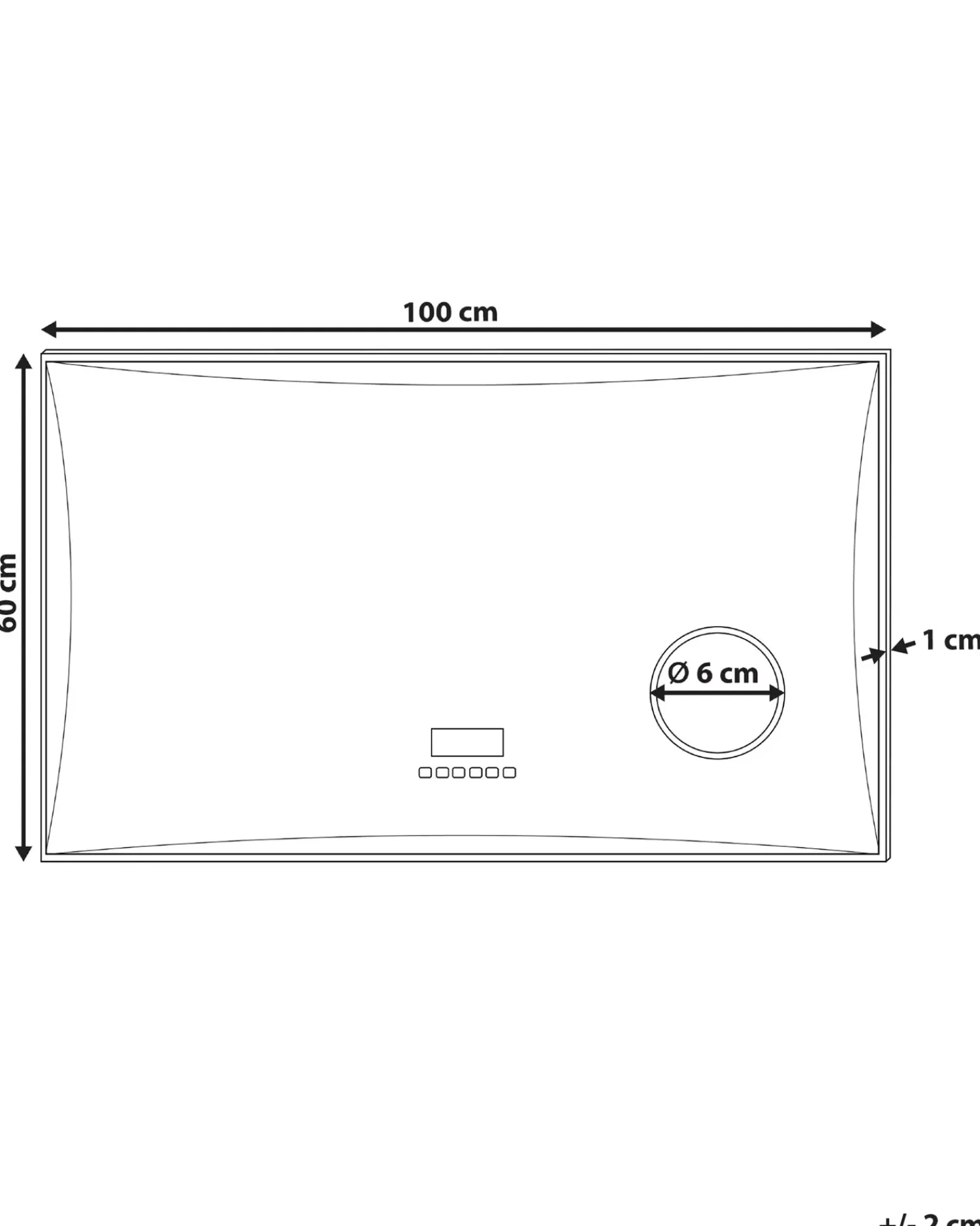 Online Beliani Specchio da bagno con luce LED ONLAY 100 cm 60 cm Argento