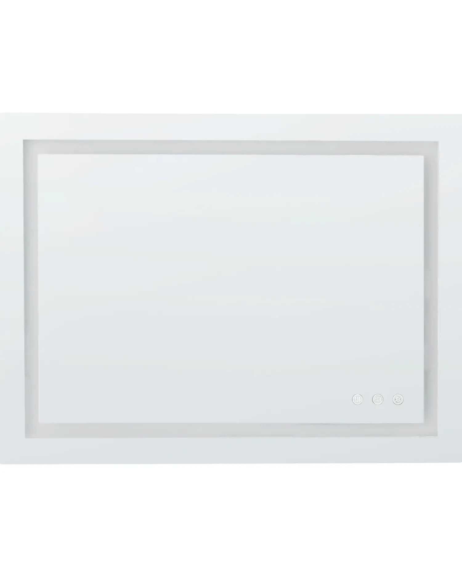Beliani Specchio da bagno con luce LED PRENOIS 80 cm 60 cm Argento
