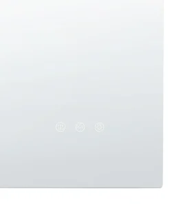 Beliani Specchio da bagno con luce LED PRENOIS 80 cm 60 cm Argento