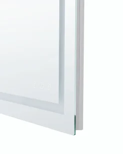 Beliani Specchio da bagno con luce LED PRENOIS 80 cm 60 cm Argento
