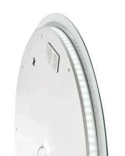 Hot Beliani Specchio da bagno con luce LED FIXIN 80 cm 80 cm con altoparlante Bluetooth integrato Argento