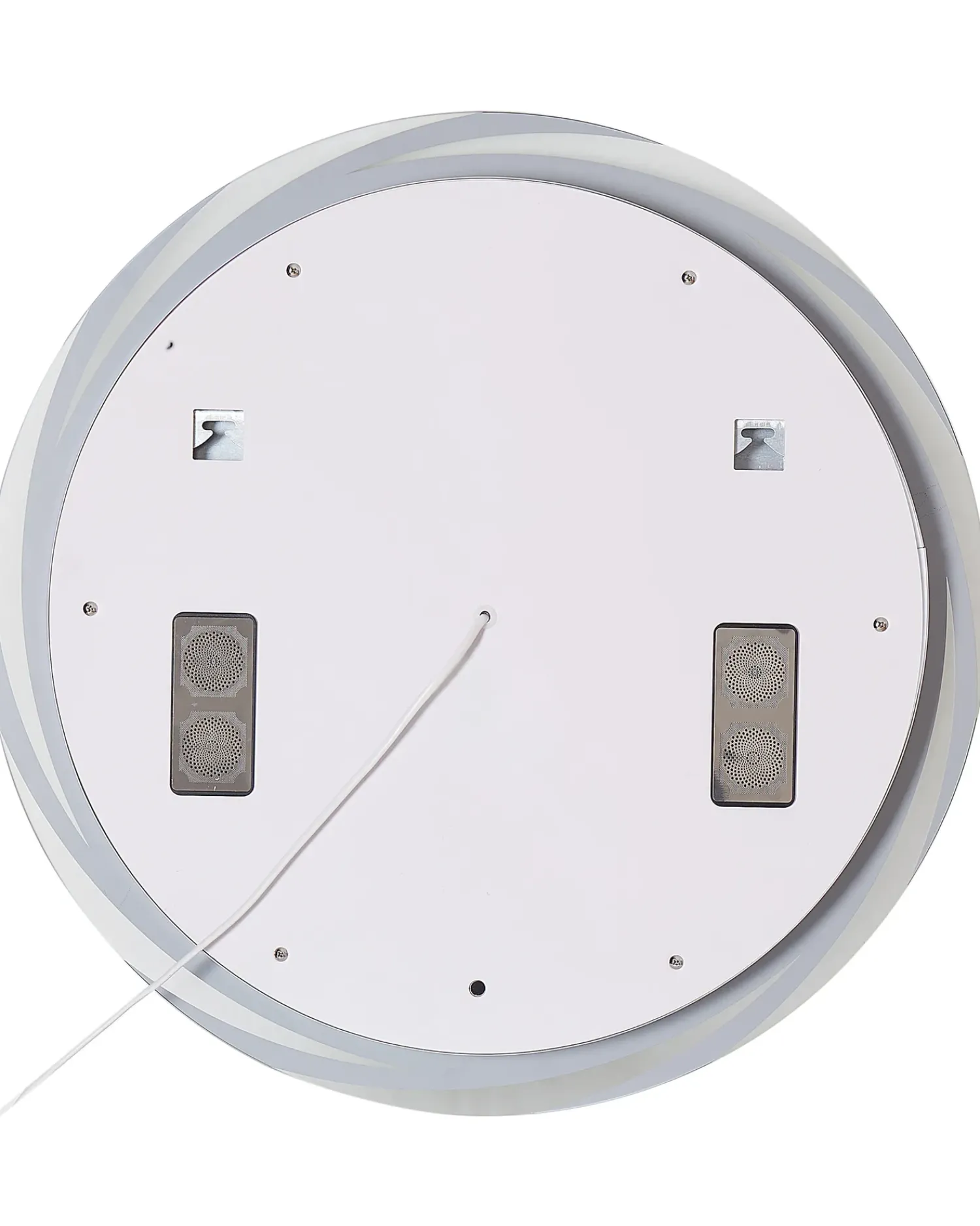 Best Beliani Specchio da bagno con luce LED TANAY 60 cm 60 cm con altoparlante Bluetooth integrato Argento