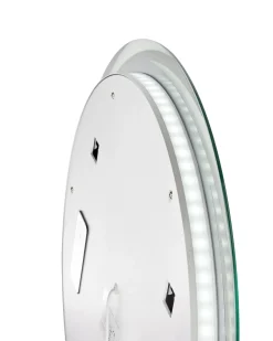 Best Beliani Specchio da bagno con luce LED TANAY 60 cm 60 cm con altoparlante Bluetooth integrato Argento
