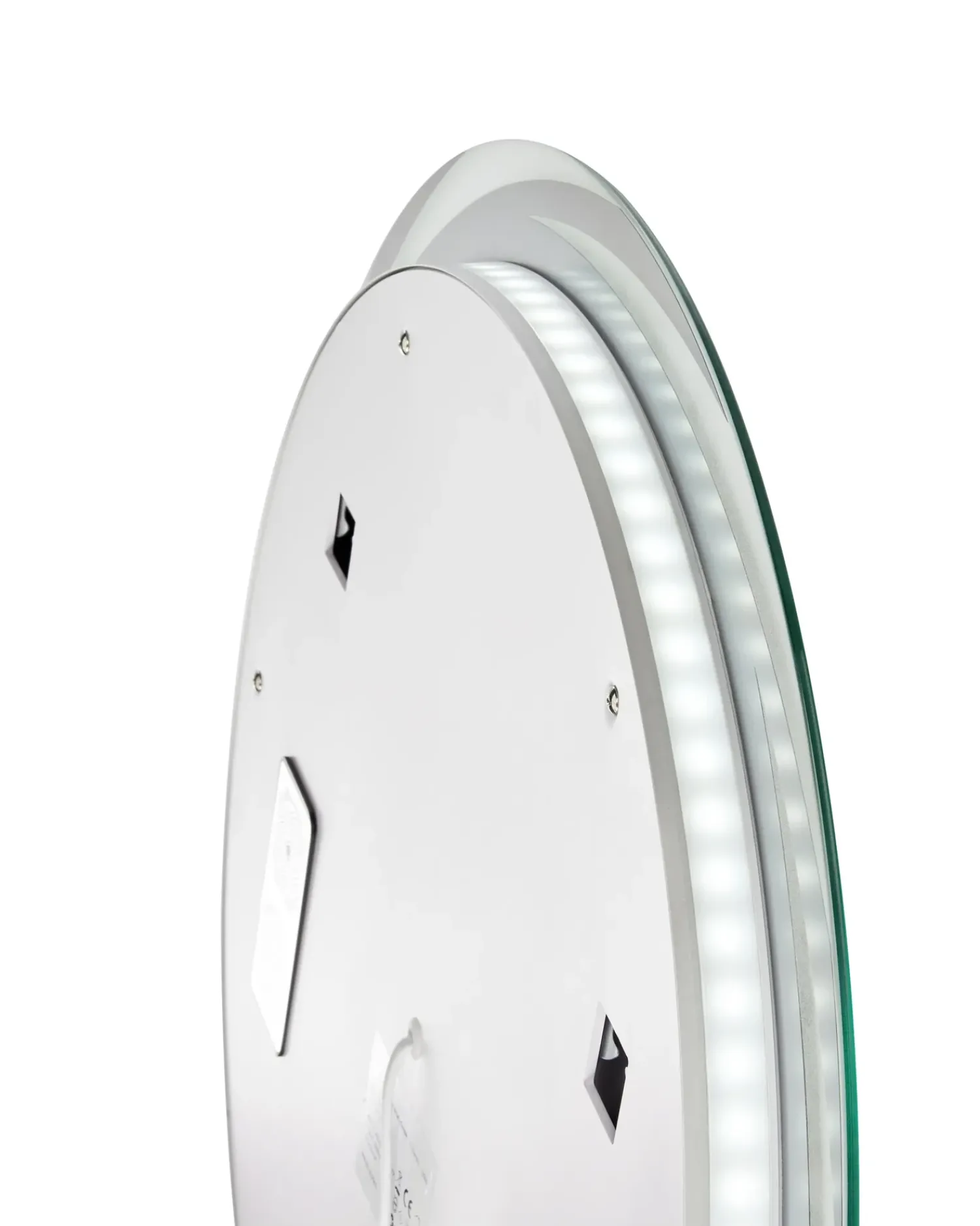 Best Beliani Specchio da bagno con luce LED TANAY 60 cm 60 cm con altoparlante Bluetooth integrato Argento