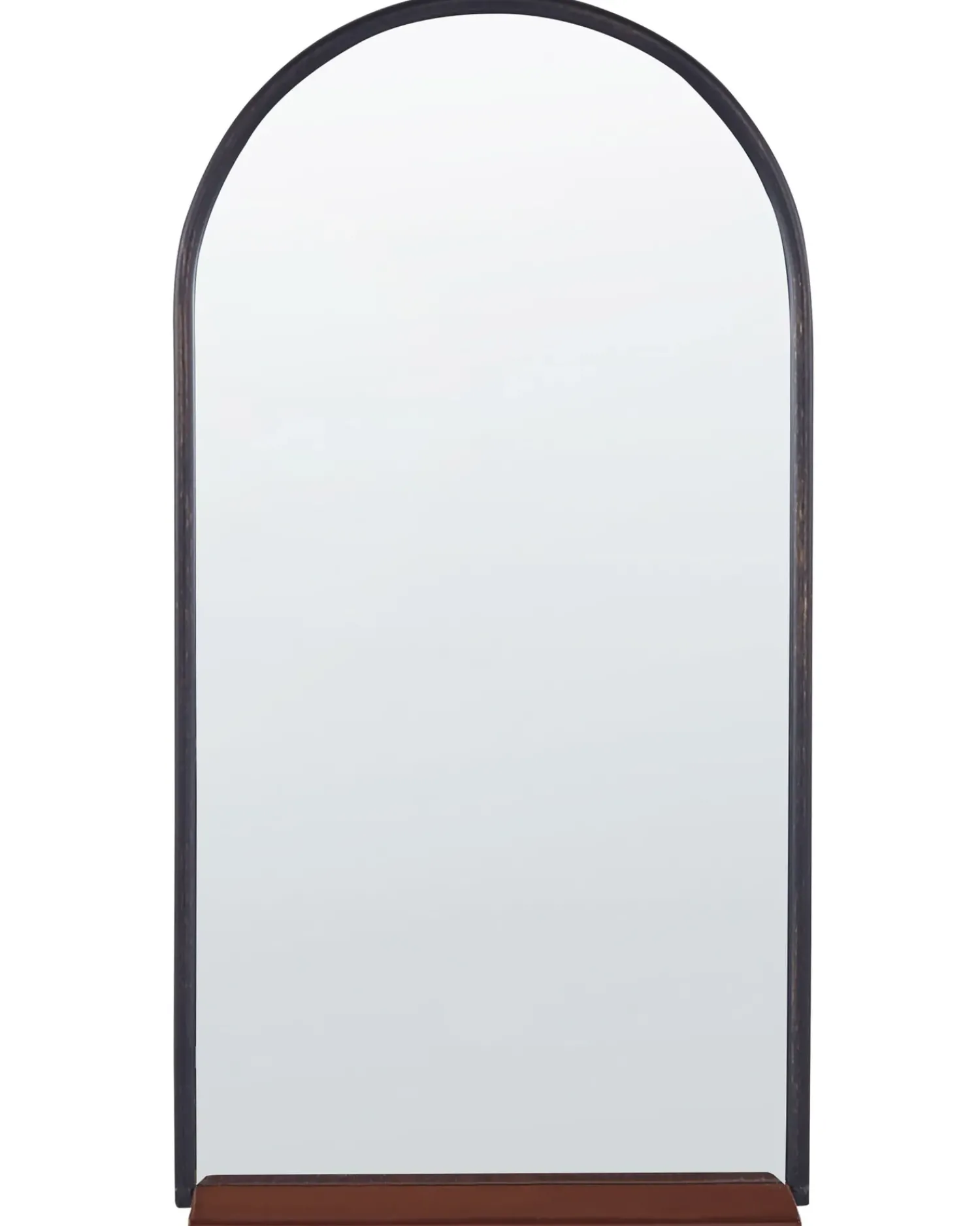 Sale Beliani Specchio da parete con ripiano DOMME 40 cm 67 cm Metallo Nero Rame Nero