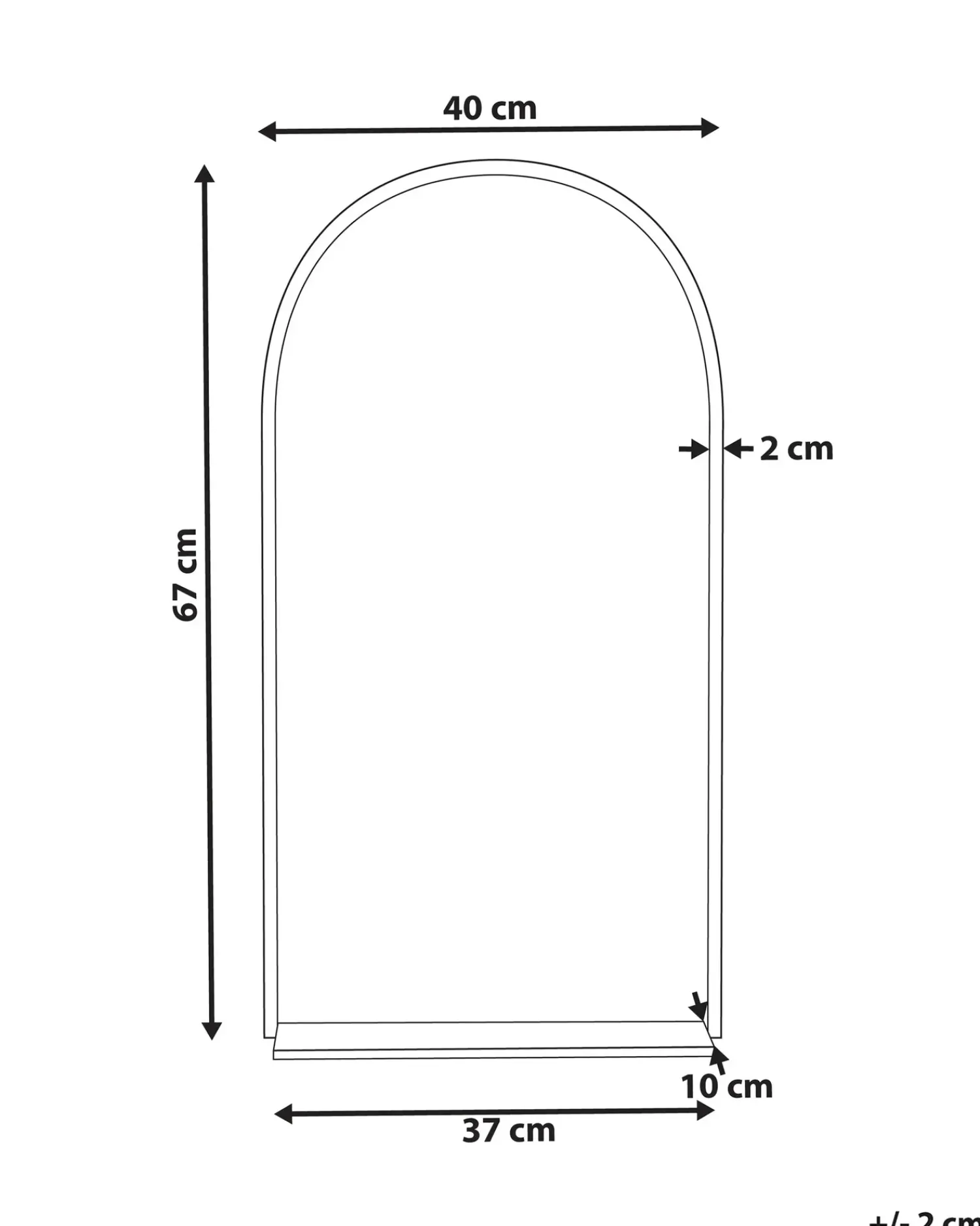 Sale Beliani Specchio da parete con ripiano DOMME 40 cm 67 cm Metallo Nero Rame Nero