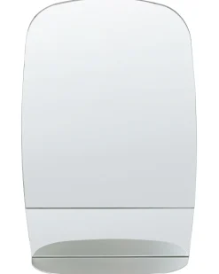 Beliani Specchio da parete con ripiano BRANNAY 40 cm 60 cm Argento