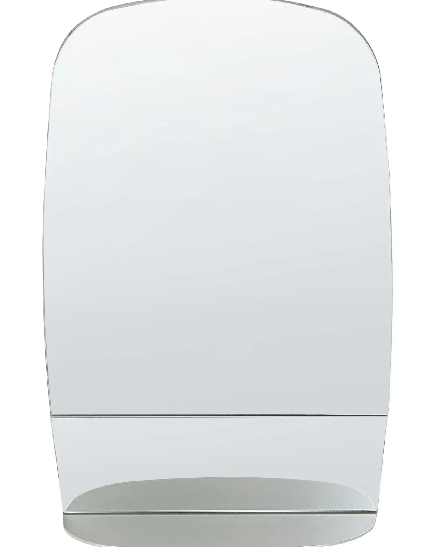 Beliani Specchio da parete con ripiano BRANNAY 40 cm 60 cm Argento