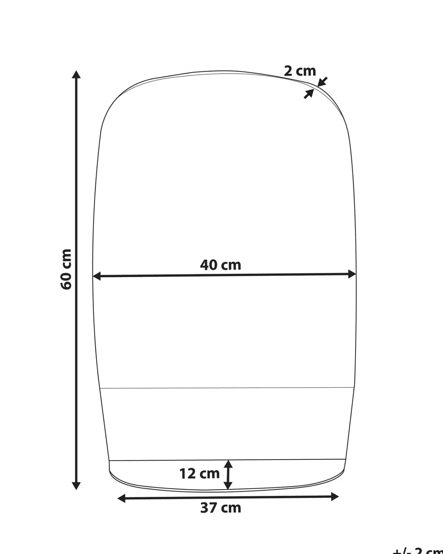 Beliani Specchio da parete con ripiano BRANNAY 40 cm 60 cm Argento