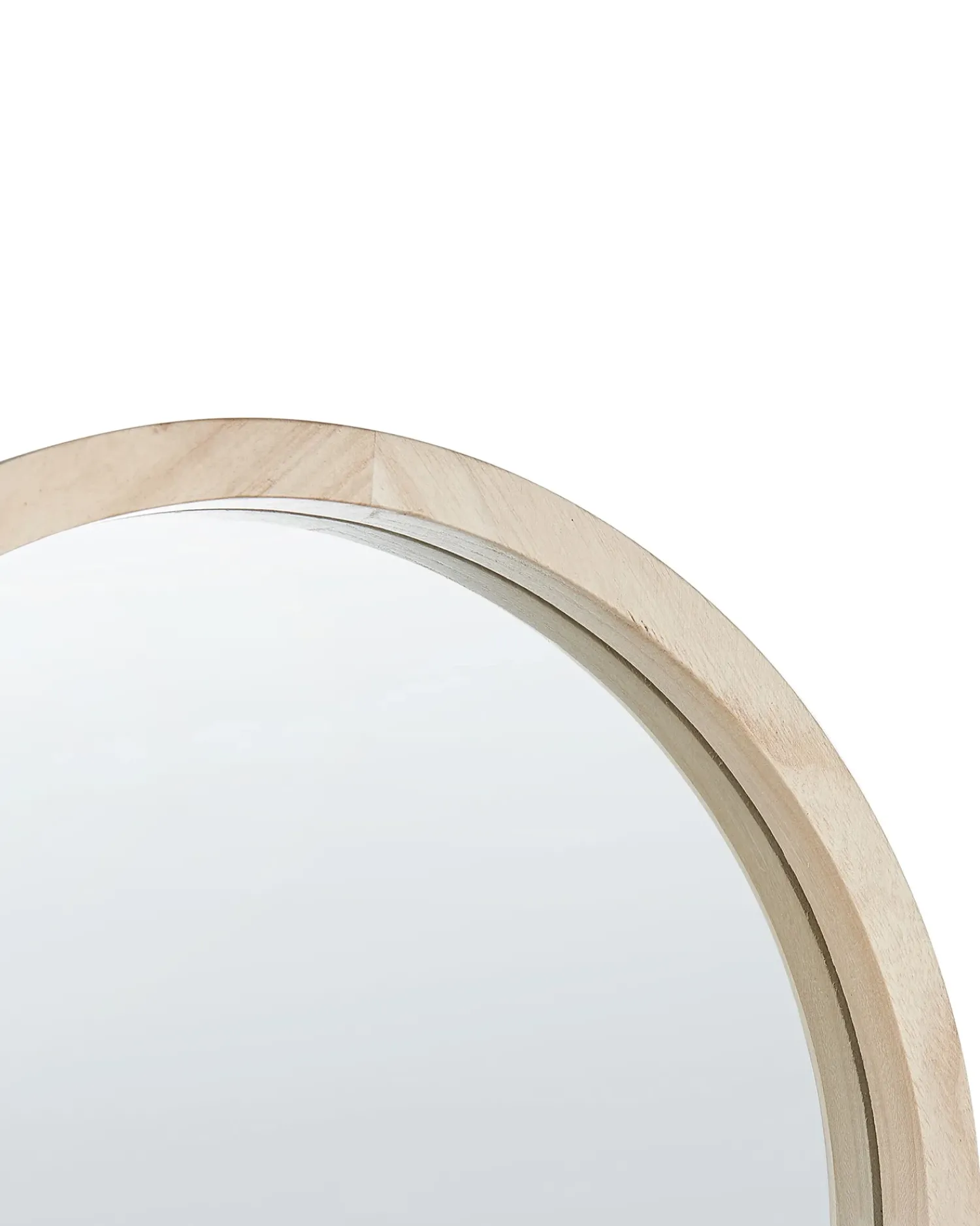 Discount Beliani Specchio da parete con ripiano CHAMBERY 170 cm Legno di Paulownia chiaro Marrone