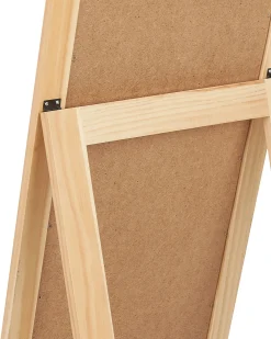 Clearance Beliani Specchio da parete con ripiano LUISANT 145 cm Legno di pino chiaro Marrone
