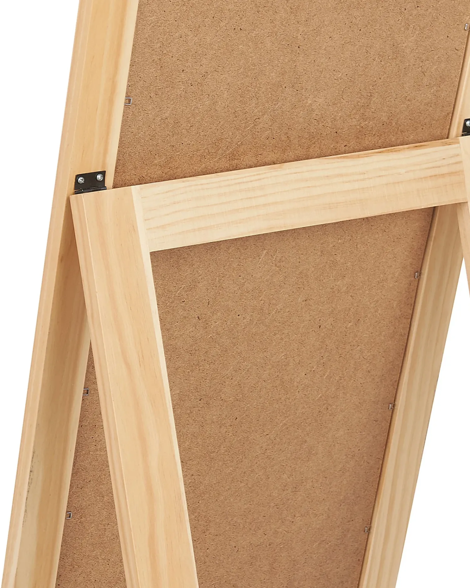 Clearance Beliani Specchio da parete con ripiano LUISANT 145 cm Legno di pino chiaro Marrone