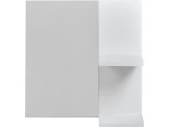 Outlet Beliani Specchio da parete con ripiano PELOTAS 45 cm 45 cm Bianco