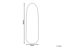 Online Beliani Specchio DARNETS 45 cm 160 cm Metallo Nero