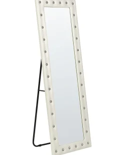 Discount Beliani Specchio da terra ANSOUIS 150 cm Pelle sintetica Bianco