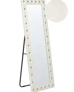 Discount Beliani Specchio da terra ANSOUIS 150 cm Pelle sintetica Bianco