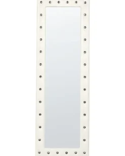 Discount Beliani Specchio da terra ANSOUIS 150 cm Pelle sintetica Bianco